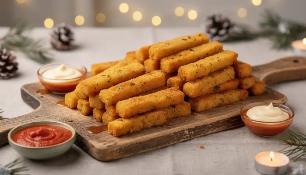 découvrez nos bâtonnets au parmesan dorés et croustillants, une alternative gourmande aux toasts classiques, idéale pour sublimer votre réveillon avec saveur et originalité.