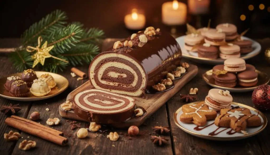 découvrez le roulé chocolat-noisettes, une délicieuse alliance de gourmandise et d'élégance, parfaite pour sublimer vos fêtes de noël et créer des souvenirs inoubliables.