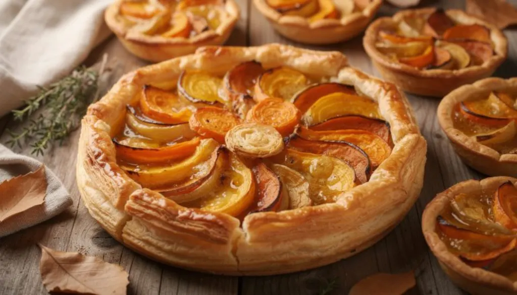 découvrez notre tarte d'hiver aux légumes, fondante à l'intérieur et croustillante à l'extérieur, pour apporter un éclat de soleil et de saveurs à votre assiette cet hiver.
