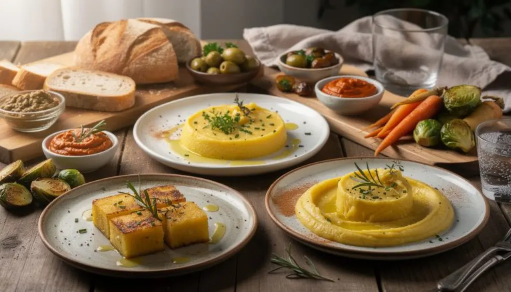 découvrez notre recette de polenta revisitée aux herbes fines, une touche gourmande et originale qui sublimera vos apéritifs d’hiver avec saveur et élégance.
