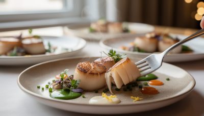 découvrez les saint-jacques, alliant une texture fondante et un éclat irrésistible sous la fourchette, pour une expérience gustative unique et inoubliable.