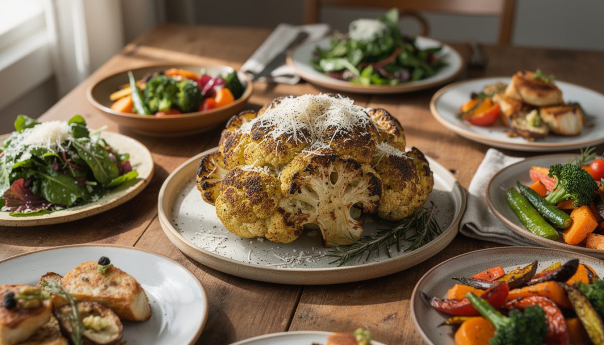 découvrez la recette facile du chou-fleur rôti au pecorino et poivre, un plat savoureux qui impressionnera vos convives en toute simplicité.
