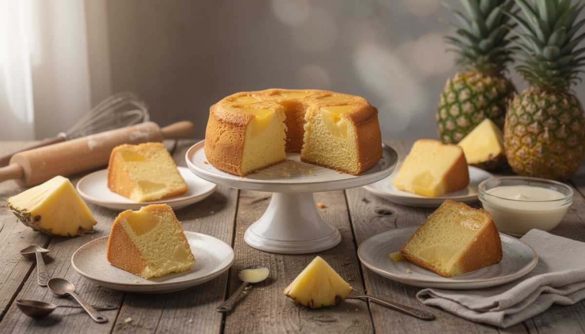 découvrez la recette du gâteau moelleux à l’ananas et au lait concentré, une technique magique pour réaliser un dessert gourmand sans sucre ajouté, parfait pour toutes les occasions.