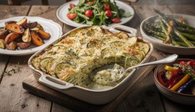 découvrez ce gratin de courgettes fondant, une recette savoureuse qui transforme vos légumes délaissés en un plat gourmand et réconfortant, parfait pour toute occasion.