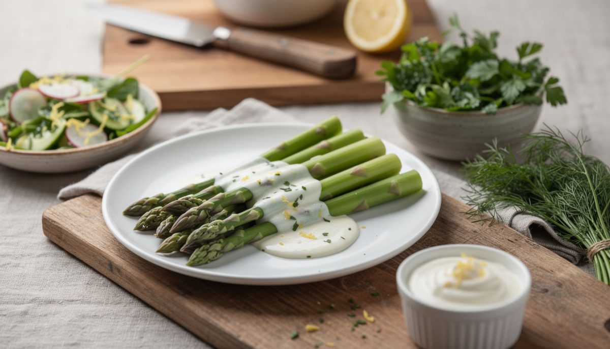 découvrez une sauce yaourt-citron express, parfaite pour accompagner vos asperges sans cuisson. une recette rapide et fraîche idéale pour les journées pressées.